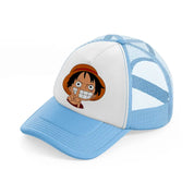 luffy smiling-sky-blue-trucker-hat