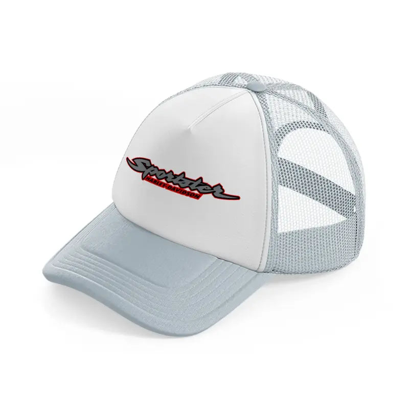 sportster harley-davidson-grey-trucker-hat