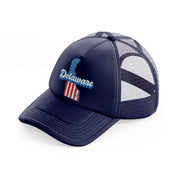 delaware flag-navy-blue-trucker-hat