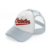 orioles fan-grey-trucker-hat