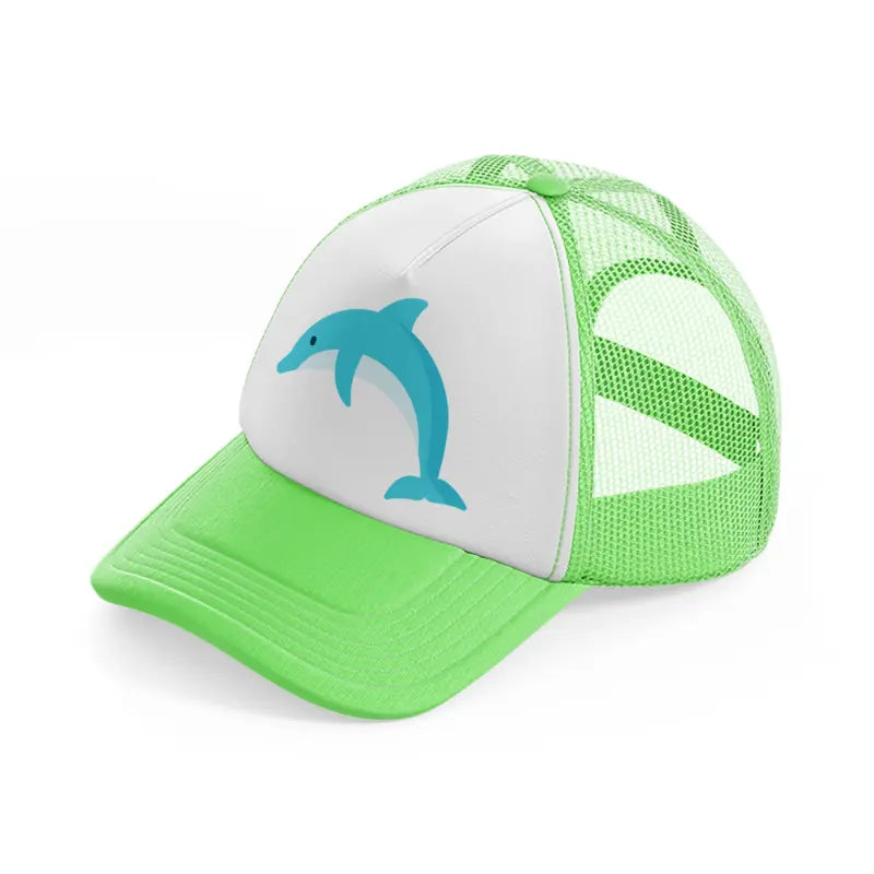 dolphin (2)-lime-green-trucker-hat