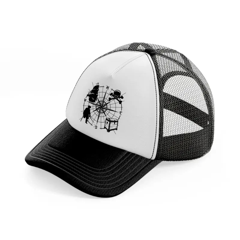 compass-black-and-white-trucker-hat