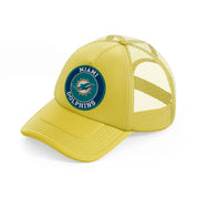 miami dolphins-gold-trucker-hat