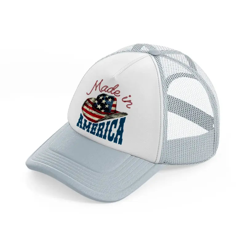 made in america-grey-trucker-hat