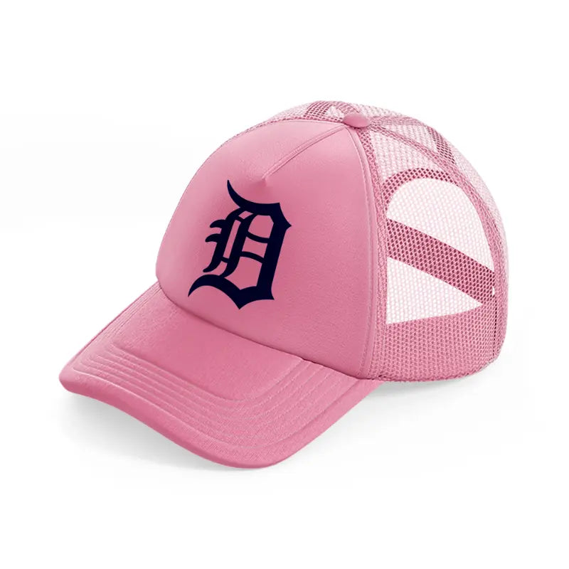 detroit tigers letter-pink-trucker-hat