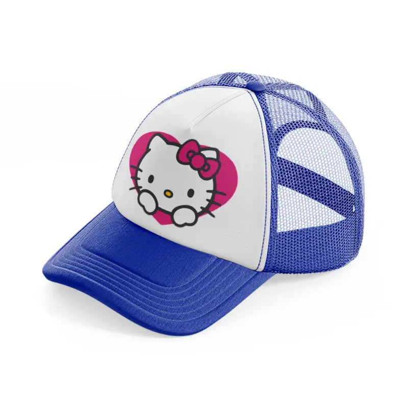 hello kitty love-blue-and-white-trucker-hat