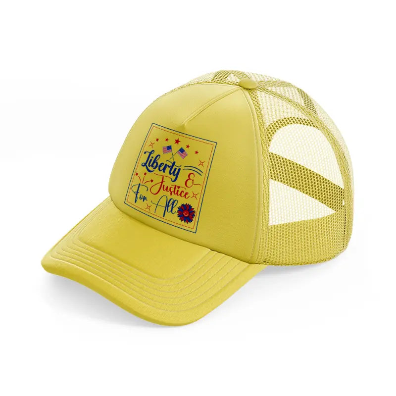 liberty & justice for all-01-gold-trucker-hat