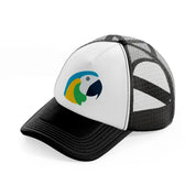 parrot (1) black and white trucker hat