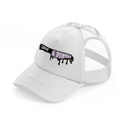 love & death knife-white-trucker-hat