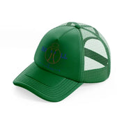baseball baseball vibes-green-trucker-hat