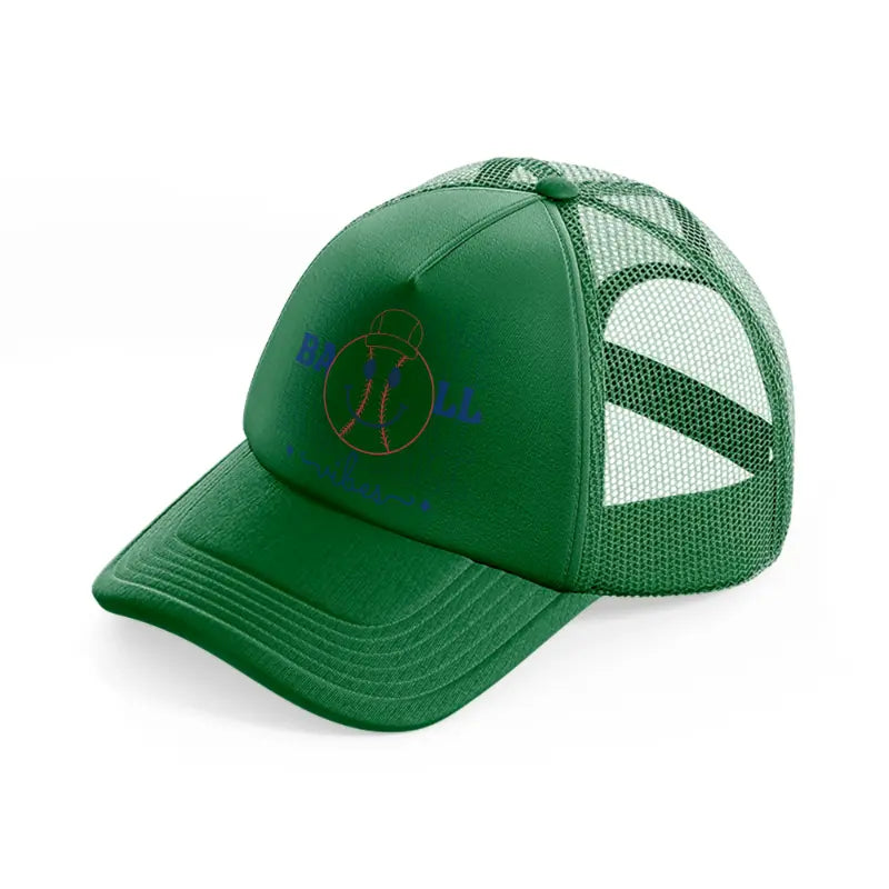 baseball baseball vibes green trucker hat