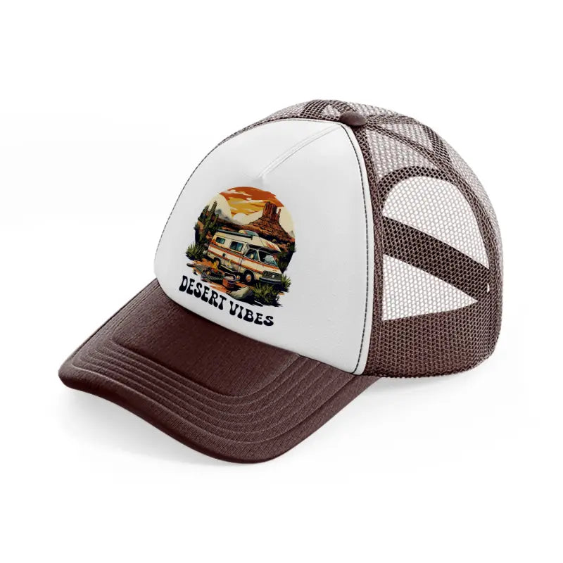 desert vibes-brown-trucker-hat