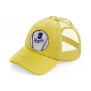 kansas city royals ball-gold-trucker-hat