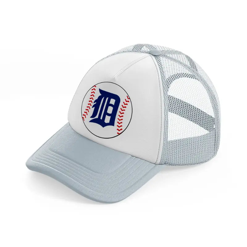 detroit tigers ball grey trucker hat