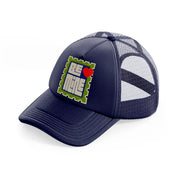 groovy love sentiments gs 16 navy blue trucker hat