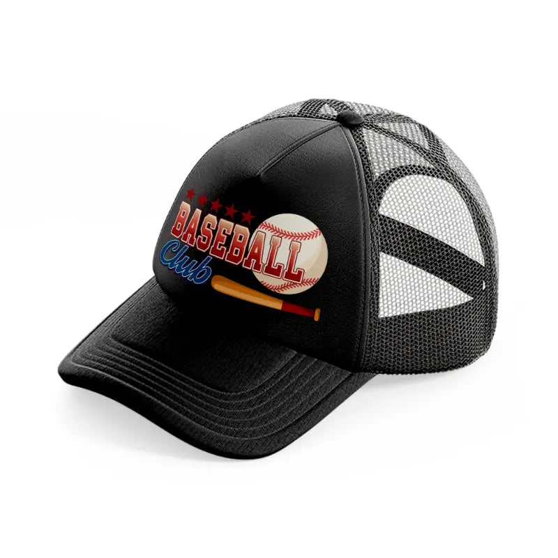 baseball club-black-trucker-hat