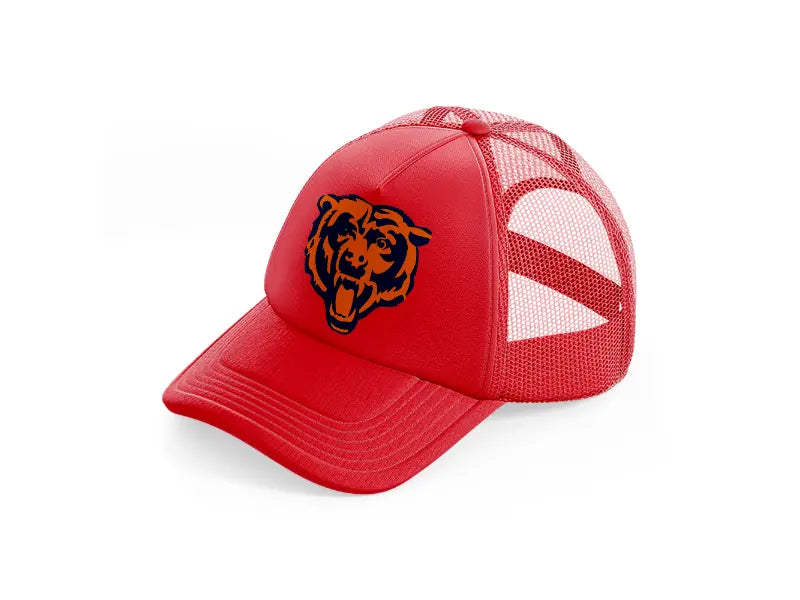 chicago bears emblem-red-trucker-hat