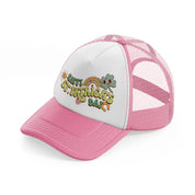 happy st. patrick's day-pink-and-white-trucker-hat