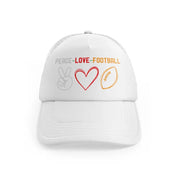 Peace-love-footballwhitefront-view
