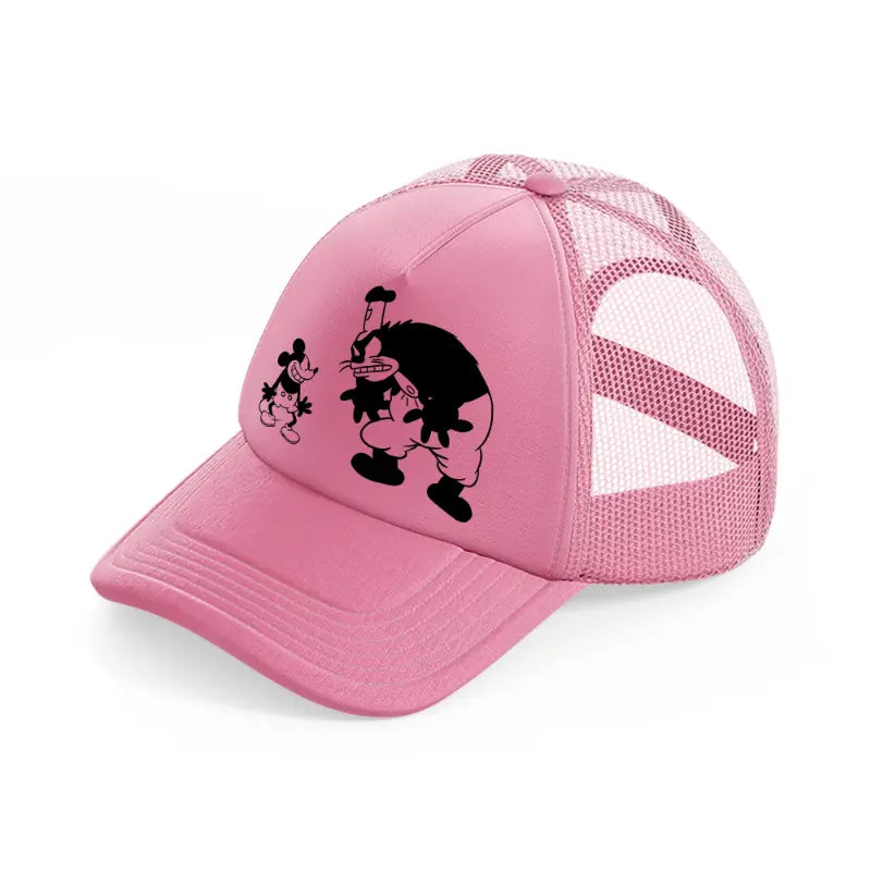 mickey willie smiling-pink-trucker-hat