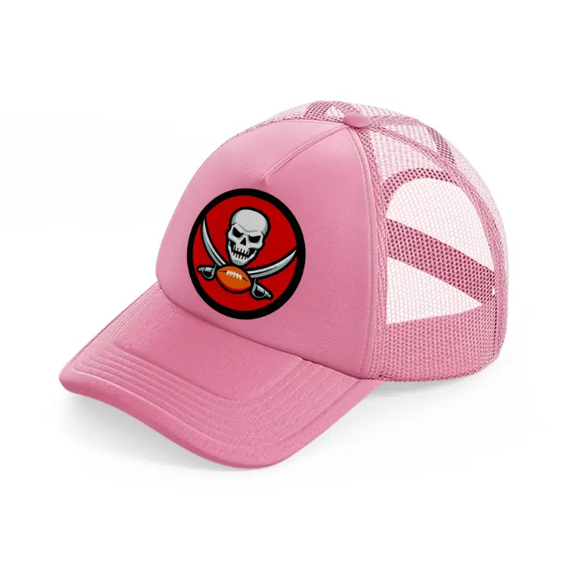 tampa bay buccaneers black badge-pink-trucker-hat