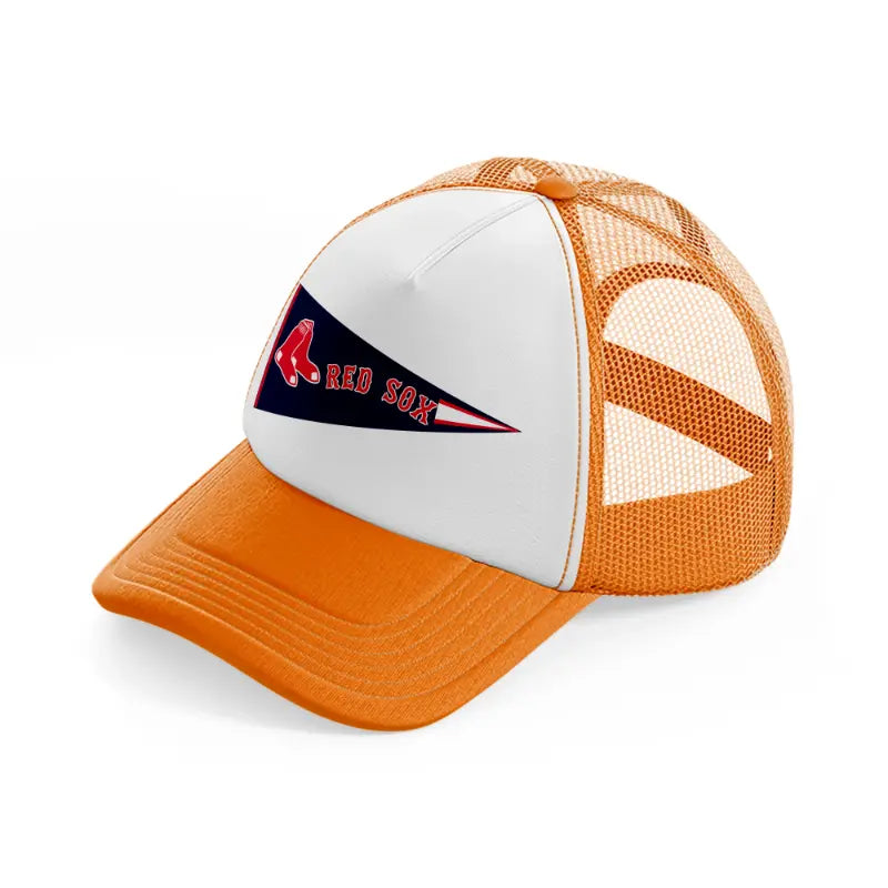 boston red sox flag-orange-trucker-hat