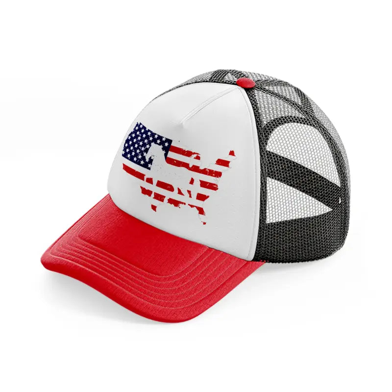 map-red-and-black-trucker-hat