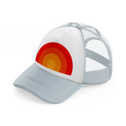 sunset abstract grey trucker hat