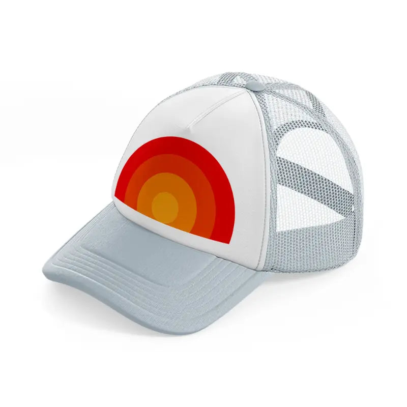 sunset abstract-grey-trucker-hat