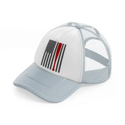 baseball american flag grey-grey-trucker-hat