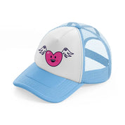flying heart-sky-blue-trucker-hat