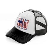 stars & stripes-010-black-and-white-trucker-hat