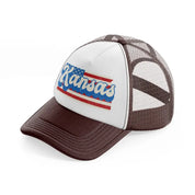 kansas flag-brown-trucker-hat