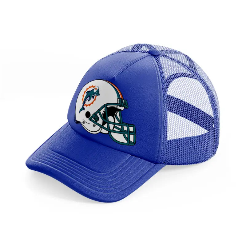 miami dolphins helmet-blue-trucker-hat