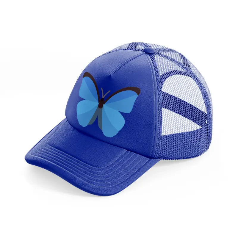 051 butterfly 30 blue trucker hat