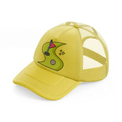 golf course-gold-trucker-hat