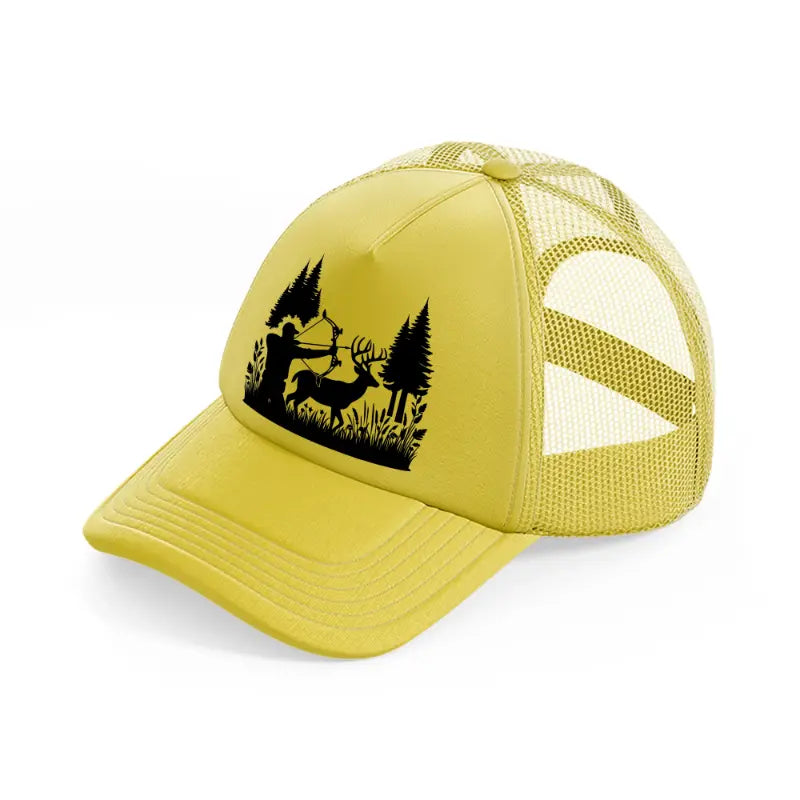 hunting arrow-gold-trucker-hat