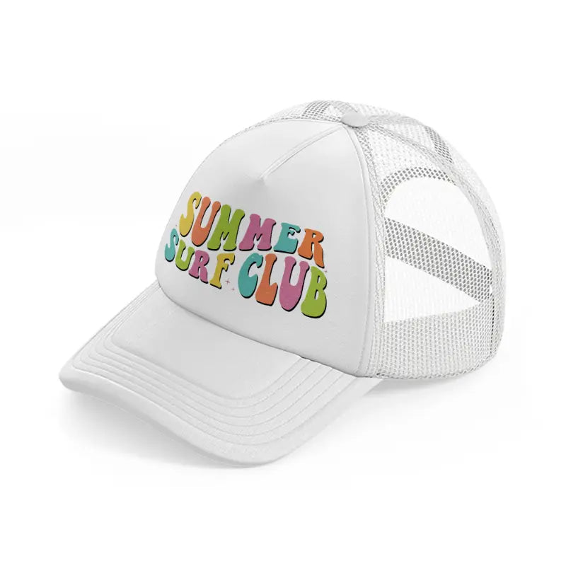 summer surf club  colors-white-trucker-hat