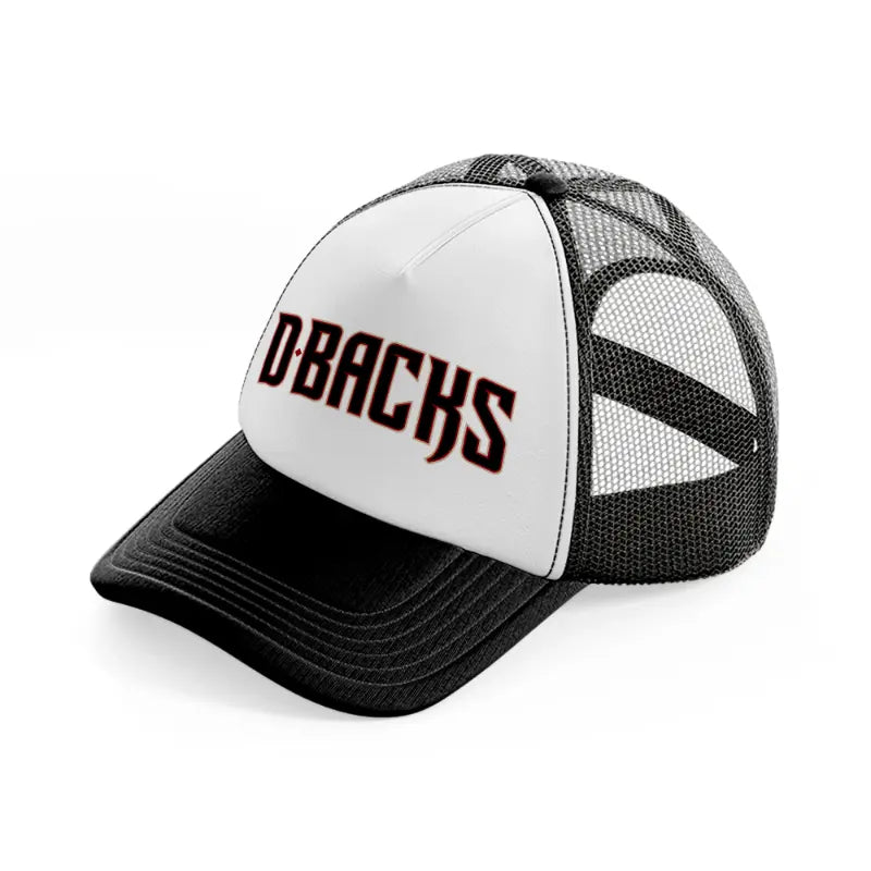 d backs black and white trucker hat