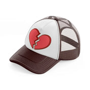 broken heart-brown-trucker-hat