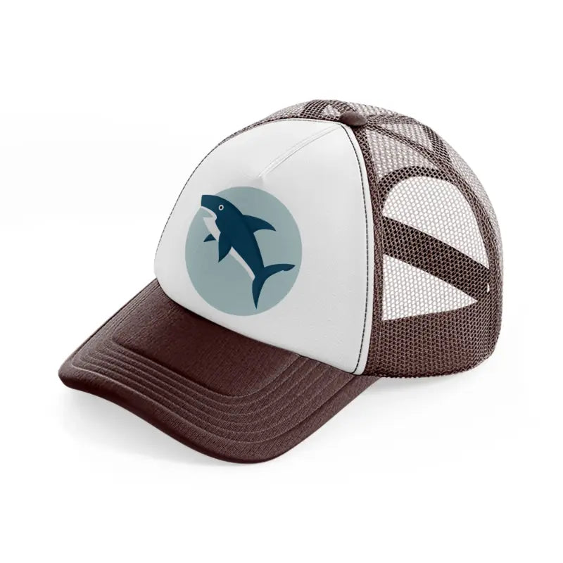 shark-brown-trucker-hat