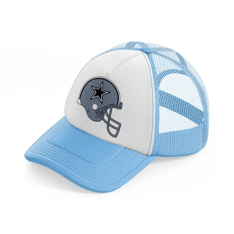 dallas cowboys helmet-sky-blue-trucker-hat