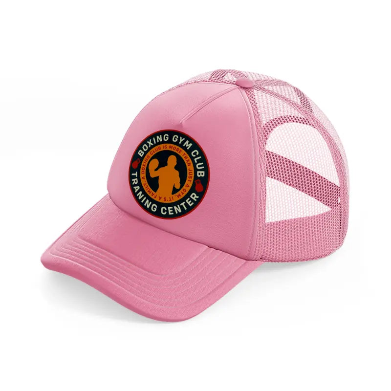 boxing gym club training center pink trucker hat