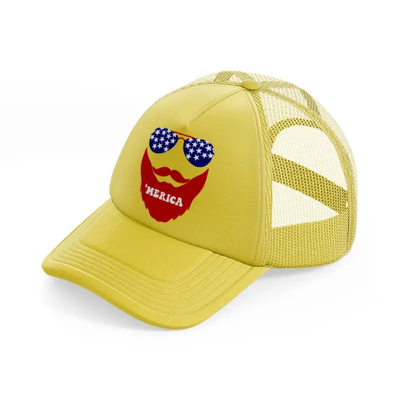 america 2-01-gold-trucker-hat