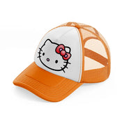 hello kitty emoji-orange-trucker-hat