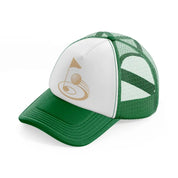 golf ball cartoon-green-and-white-trucker-hat