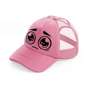 crying face-pink-trucker-hat