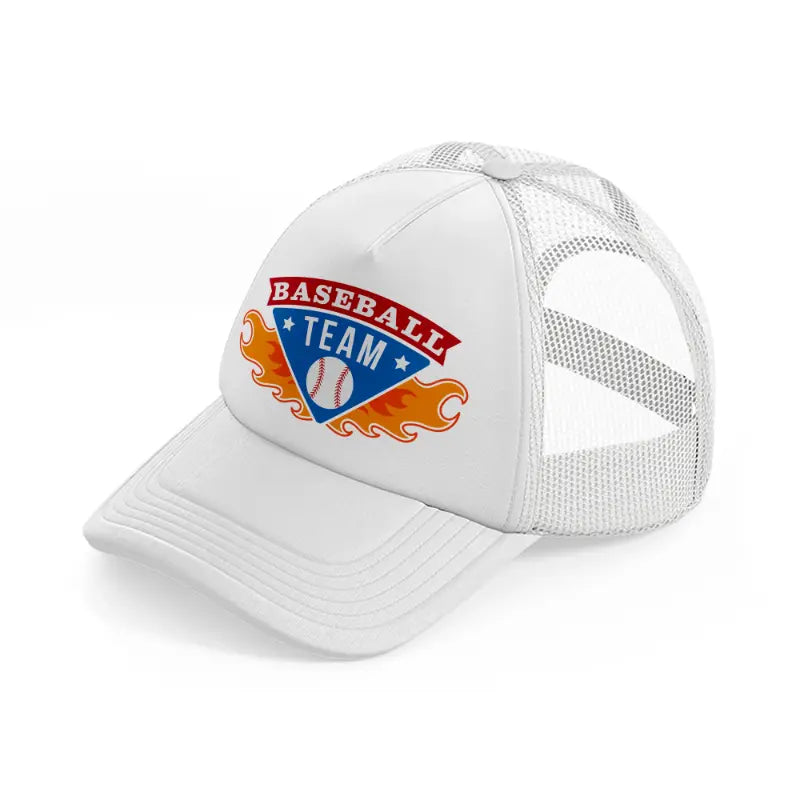 baseball team-white-trucker-hat