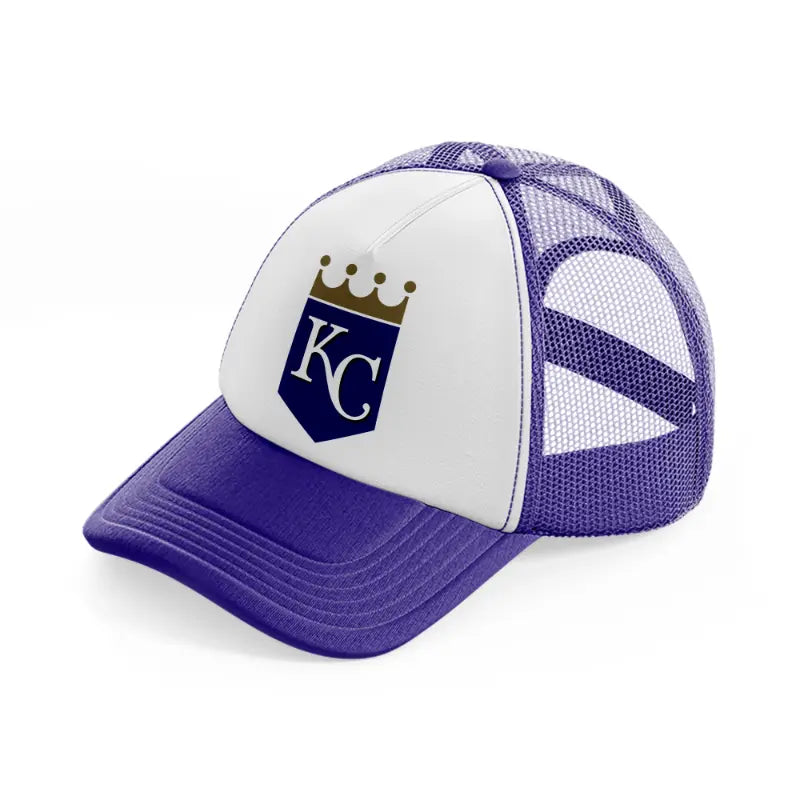 kansas city badge-purple-trucker-hat