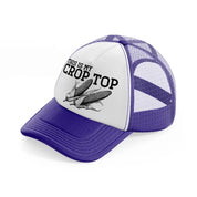 this is my crop top-purple-trucker-hat